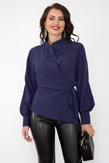 Блуза "Идеальная асимметрия" (индиго) Б1673