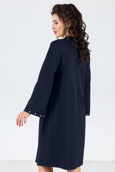 Платье Аманда (А - силуэт) синее П1109-8