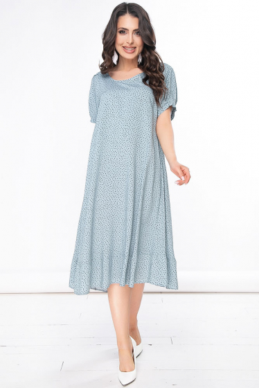 Платье "Кэри" (голубое, горох) П2365